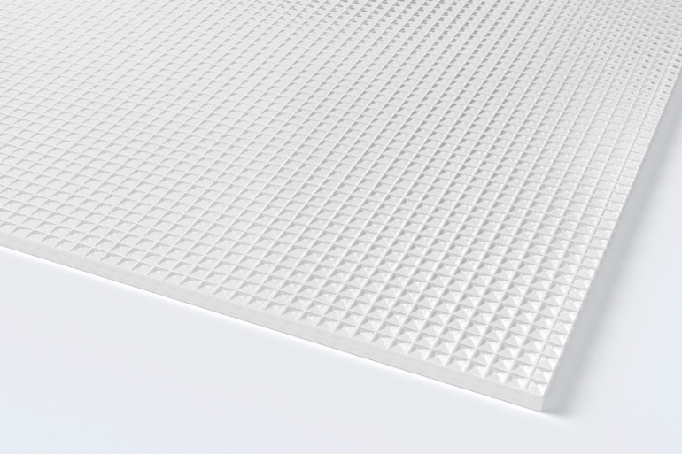 PLEXIGLAS®, Klar, Textures Pyramid/Blank, 1650 x 3050mm x 3,0mm
