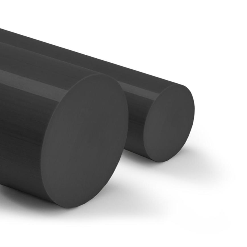 POM-C Food Grade Stång, Svart, Ø 15mm, Längd 3000mm