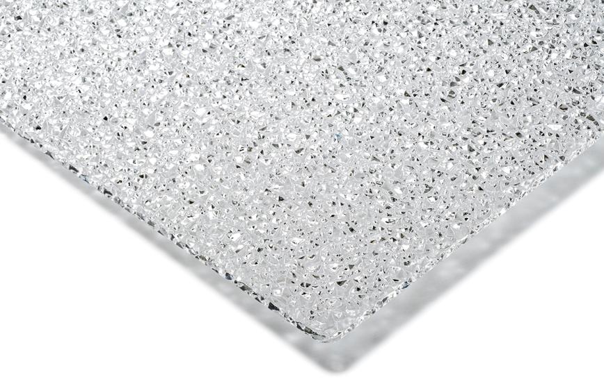 PLEXIGLAS®, Textures, Klar, Iskristall/Blank,  2050mm x 3050mm x 3,0mm