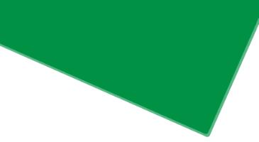 OROGLAS® skiva, grön, 2030mm x 3050mm x 3,0mm, LT 10%