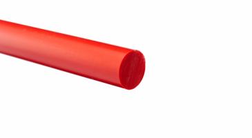 PVC Extruderet Stång, röd, Ø 50mm, Längd 2000mm