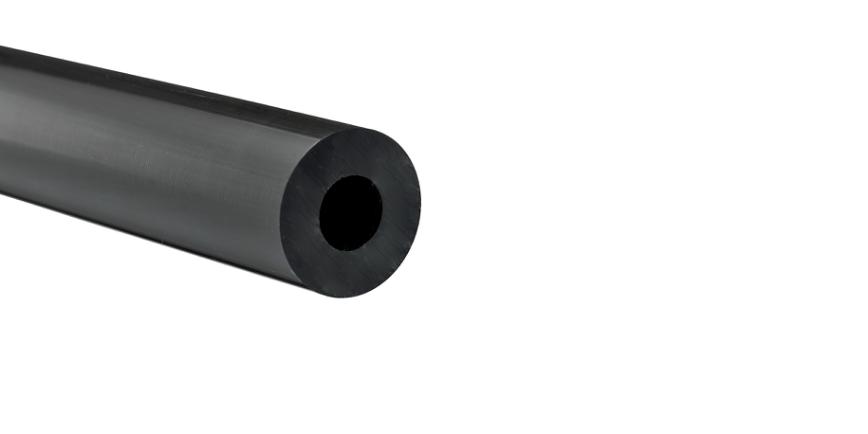 POM-C rör, Svart, utvändig Ø 60 mm, invändig Ø 30 mm, Längd 3000 mm