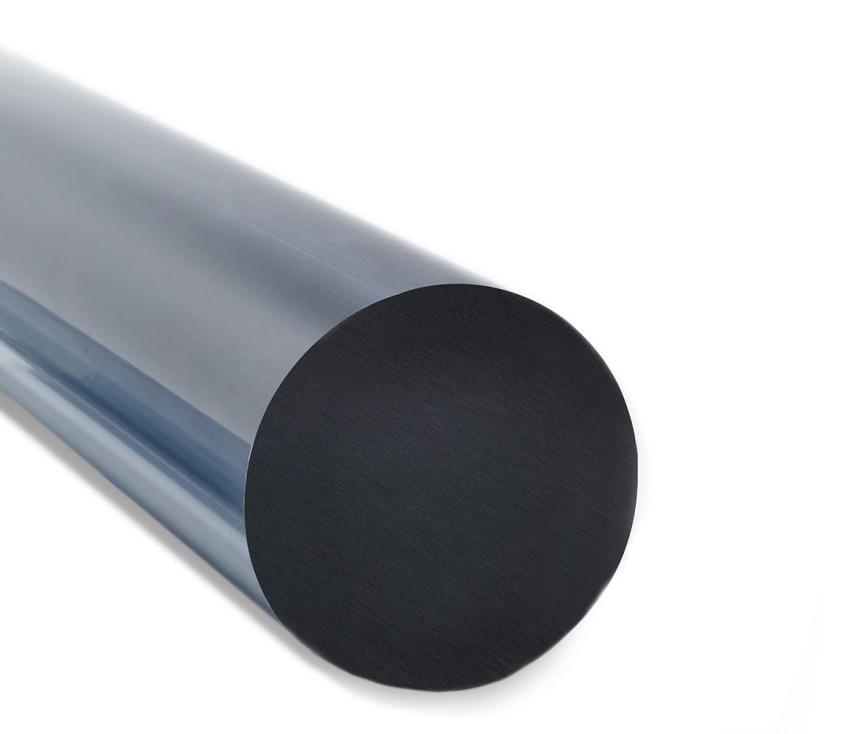 PVC Extruderet Stång, svart, Ø 20mm, Längd 2000mm