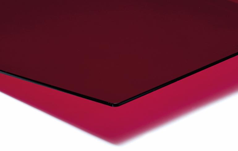 PLEXIGLAS® GS, Röd Transparent LT 4%, 3050mm x 2030mm x 3,0mm
