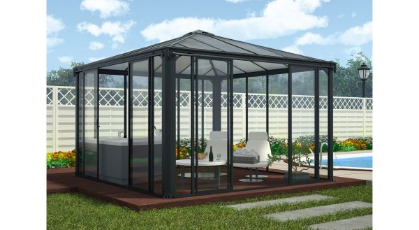 Paviljong stängd, Ledro 3000, antracitgrå - 