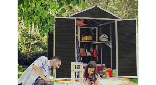 Skjul, Rubicon 4,2 m2, mörkgrå - 