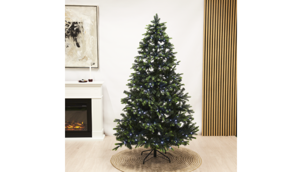 Limited Edition, konstgjord julgran, PE/PVC, 1,8 X 1,2 m, m/color & white LED ljus - 