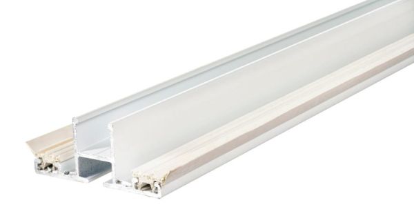 Mittprofil m/gummilist - 16 mm. Termotak - Vit - 