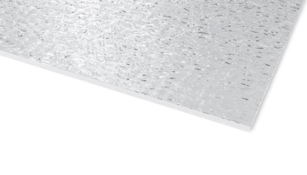Plexiglas XT Textures klar 0A000 TK Dråber/tern Struktur - 