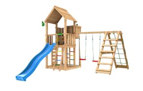 Lektorn Palace 2.1, inkl. 2-Climb modul 220, 120 kg sand, bl&aring; rutschkana