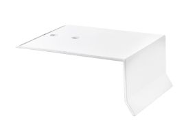 Alu stopbeslag - Hvid - til 16 mm. Termoplader