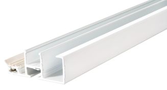 Kantprofil m/gummilist - 16 mm. Termotak - Vit