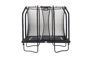 Studsmatta Premium, rektangul&auml;r, 305 x 214 cm, inkl. s&auml;kerhetsn&auml;t, svart