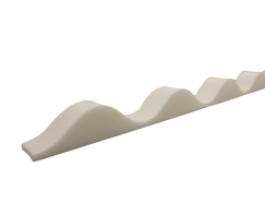 SUNLUX Sinus, T&auml;tningslist, Skum PE, Profil 76/18, Svart